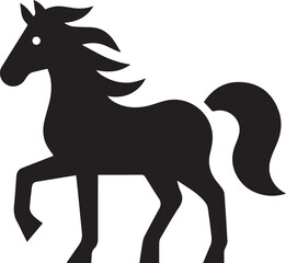 horse black and white