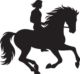 horse black and white