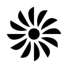 Bold Minimalism Geometric Sun Icon