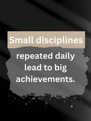 Discipline Daily – Motivational Quote Poster Design for Success and Focus