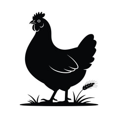 Hen Silhouette Vector illustrator