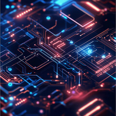Abstract Technology Background with Data and Network Connections