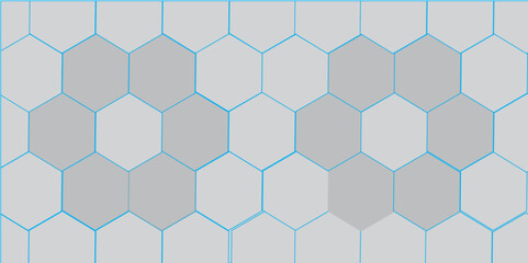 Naklejka premium Black geometric seamless vector pattern with hexagonal honeycomb design texture