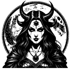 Ancient Mythical Devil Witch