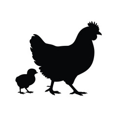 Hen Silhouette Vector illustrator
