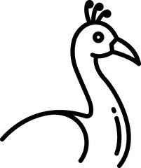 peacock Illustration on a white background     