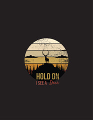 Vintage Retro Minimal Printable T-Shirt Design Template