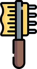 pet brush Illustration on a white background     