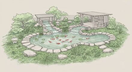 Koi Pond Design Outline