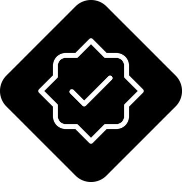 Verified Badge Icon in Roun Icon