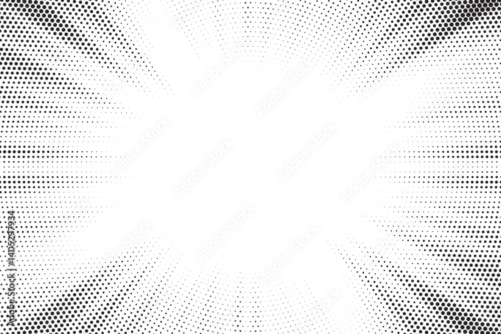 Leinwandbilder dotwork noise burst beam background. black noise stipple dots sunburst pattern. motion, explosion ef