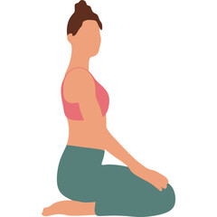 Yoga Poses Women Illustration