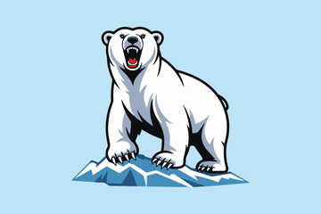 polar bear illustration vector