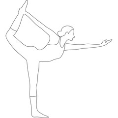 Yoga Pose Line Art
