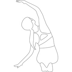 Yoga Pose Line Art