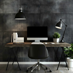 Real scene pattern of office desk