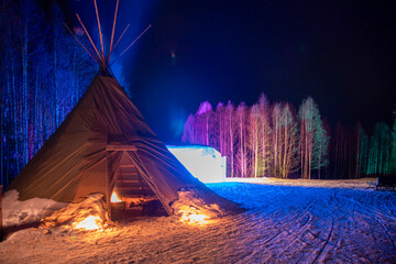 teepee in the forest, Rovaniemi © Sarah