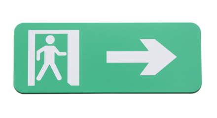 Isolated Exit Sign