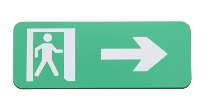 Isolated Exit Sign