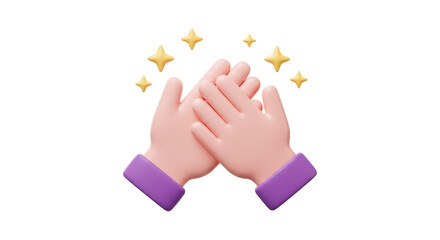 Isolated Clapping Hands