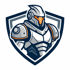 Design a vector graphic of a bold-stroked mech robot, ideal for esports branding. © rian