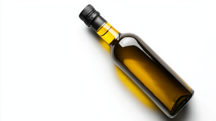 Bottle of olive oil gleams, culinary treasure, making you hungry