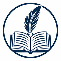 Design a bold, vector logo for a publishing brand with a strong, impactful stroke.