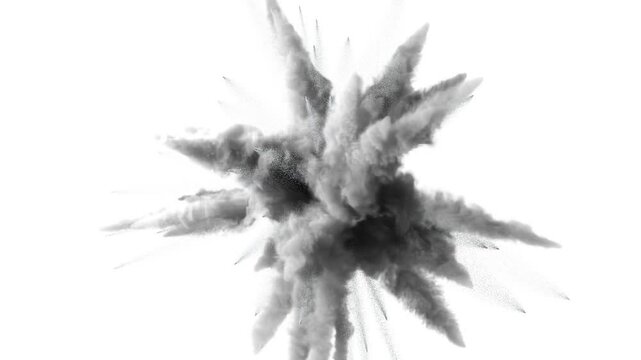 White smoke explosion - 60fps