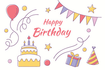 Happy Birthday Illustration