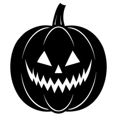 Pumpkin Halloween Silhouette Vector Art