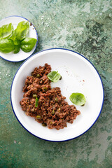 Venison steak tartare with capers