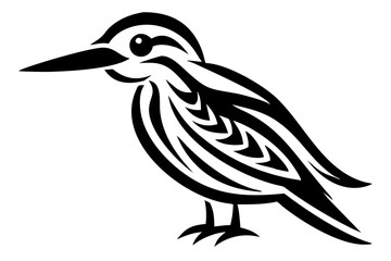 Kingfisher bird silhouette art vector illustration 