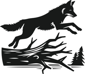 Coyote vector silhouette