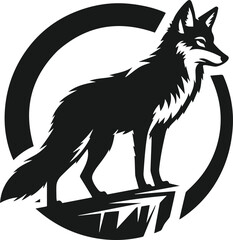 Coyote vector silhouette