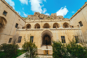 Fototapeta premium Mardin City in Turkey. The old city of Mardin and the inner walls of the Zinciriye Madrasa in Mesopotamia.