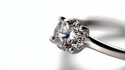 Diamond ring sparkles, symbol of enduring love and commitment