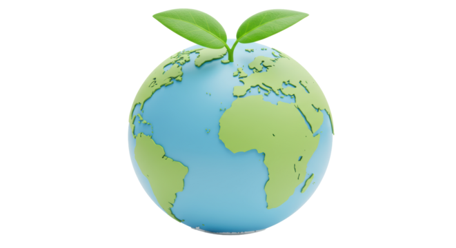 Isolated Earth with Sprout