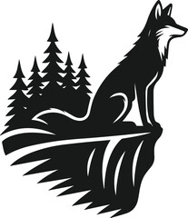 Coyote vector silhouette