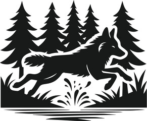 Coyote vector silhouette