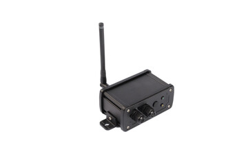 Modern electronic device on white background