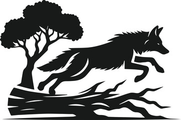Coyote vector silhouette