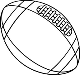 American Football Ball Cartoon Sports Icon