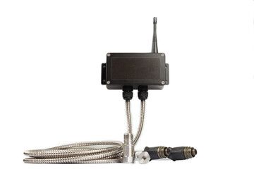 Modern electronic device on white background