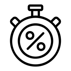 stopwatch line icon