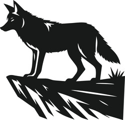 Coyote vector silhouette