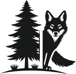 Coyote vector silhouette