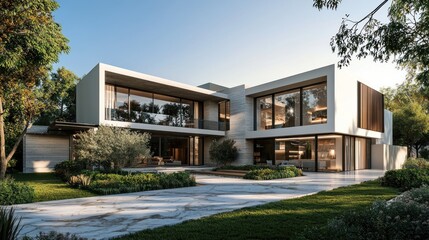 Fototapeta premium Modern Luxury Villa Architectural Visualization