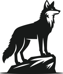 Coyote vector silhouette