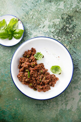 Venison steak tartare with capers