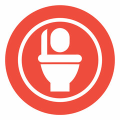 Toilet sign symbol icon Vector illustration 